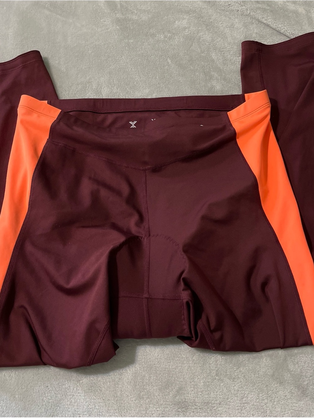 Xersion XL Full Length High Rise Cycling Leggings Padded Leggings Port Wine